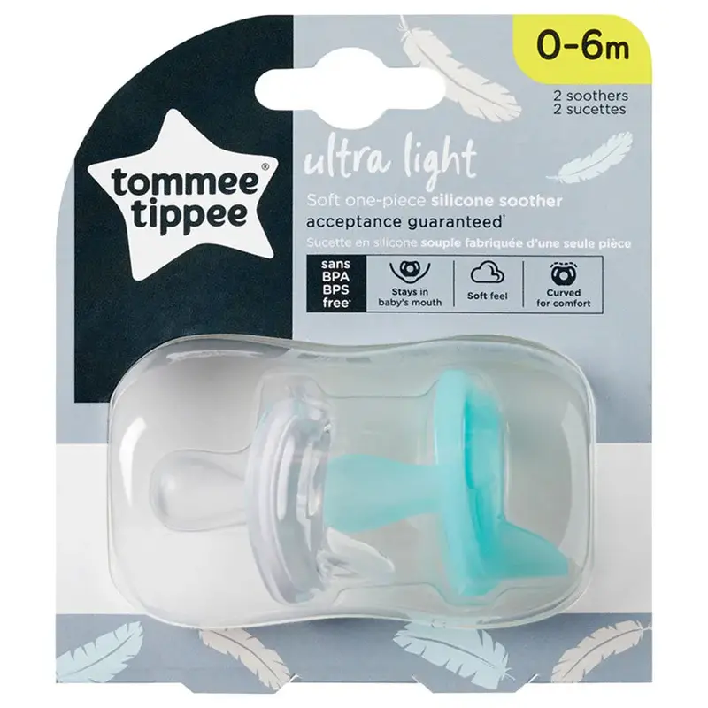 Tommee Tippee Ultra-Light Silicone Pacifiers – Gentle Soothers For Newborns (0–6 Months) 1