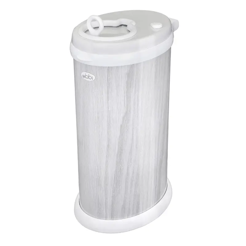 Ubbi Slim Diaper Pail In Slate Gray 1