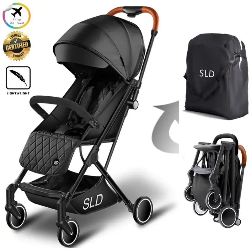 Ultra-Light Travel Stroller – Black Sld Compact Folding Design By Teknum 1