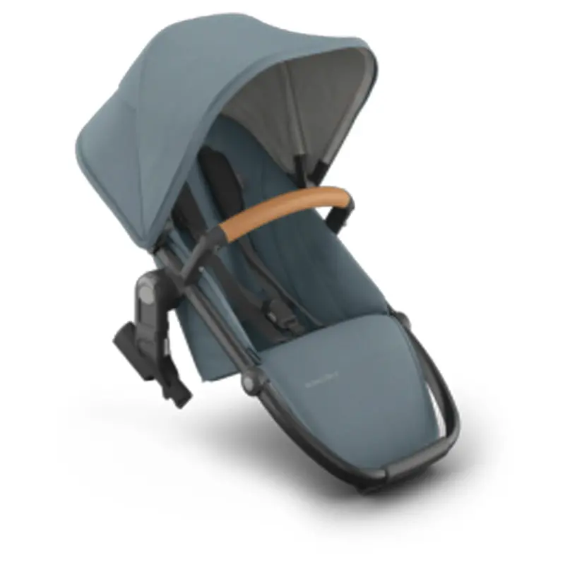 Uppababy Rumbleseat V3 In Dillan Stone Blue With Carbon Frame And Sand Leather Trim 1