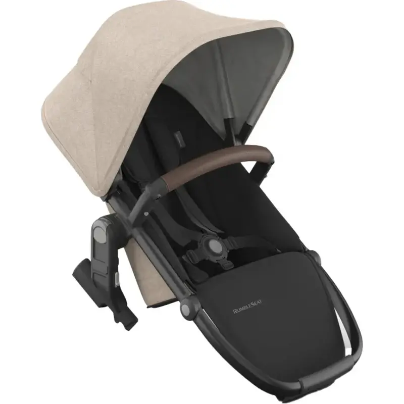 Uppababy Rumbleseat V3 – Liam Oat Mélange With Carbon Frame & Chestnut Leather Finish 1
