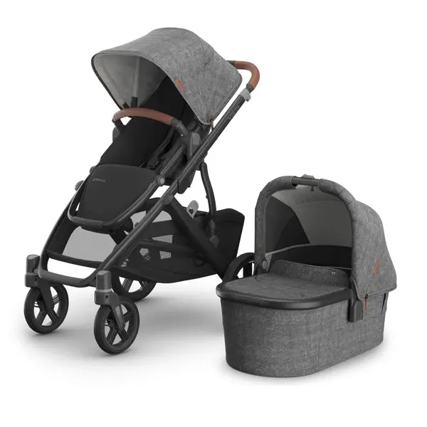 Uppababy Vista V3 Stroller – Greyson Edition, Charcoal Mélange Finish, Carbon Frame 1