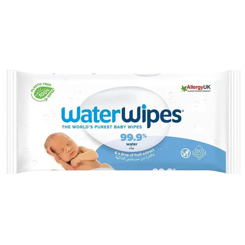 Waterwipes Core 60’S – Plastic-Free, Dermatologist-Tested Wipes 1