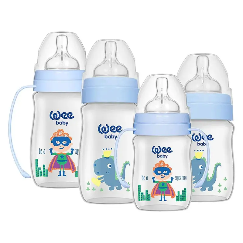 Wee Baby Classic + Newborn Bottle Starter Set – 4-Piece Boy-Themed Kit 1