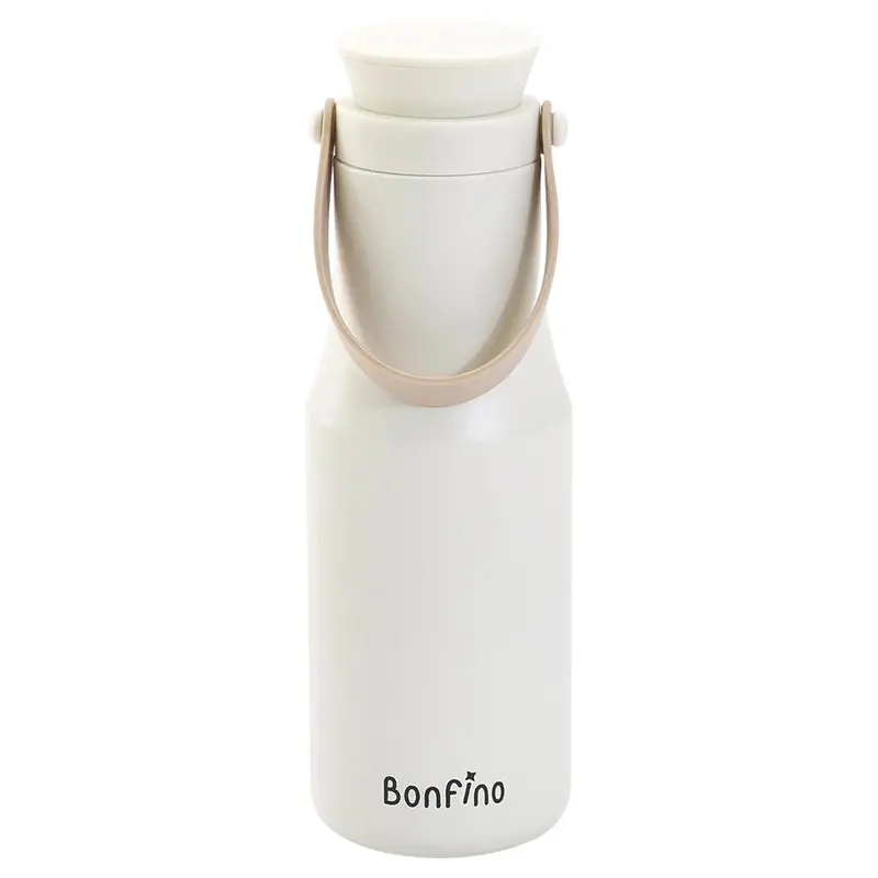 White 470Ml Lightweight Water Bottle – Bonfino 1