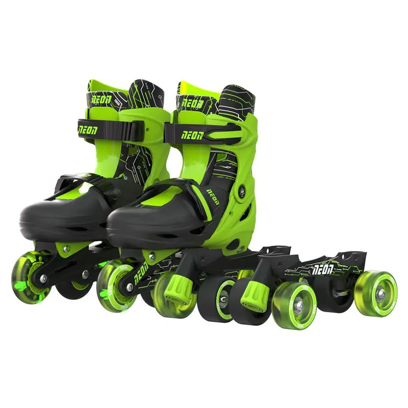 Yvolution Neon Combo Skate Set (Us Sizes 12–2) With 4-Color Light Wheels 1