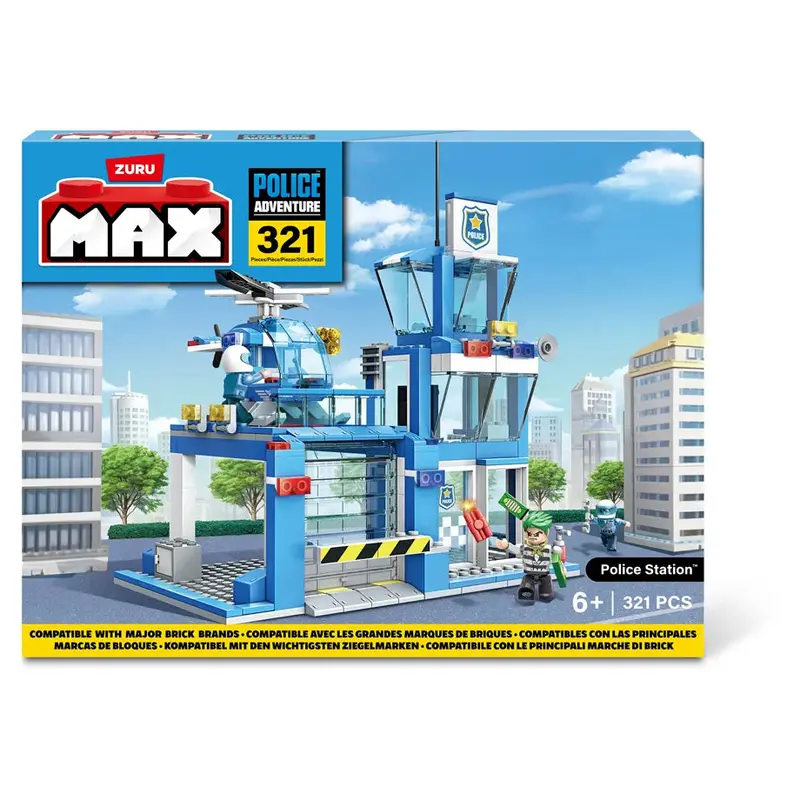 Zuru Max City International Police Station Building Set (318-Piece Bulk Kit) 1