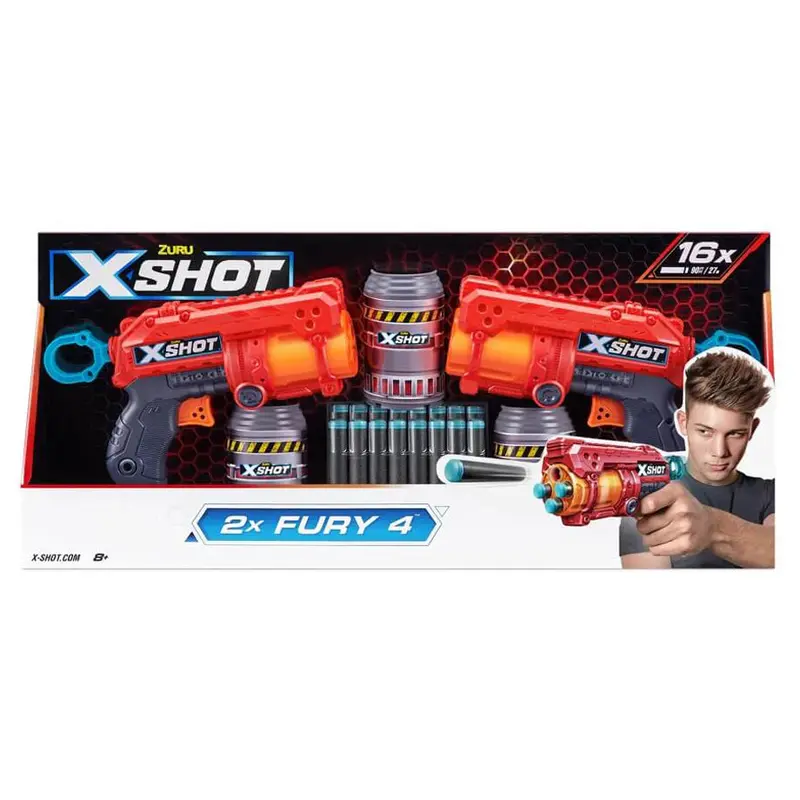 Zuru X-Shot Double Fury Multi-Blaster Pack (4 Units) 1