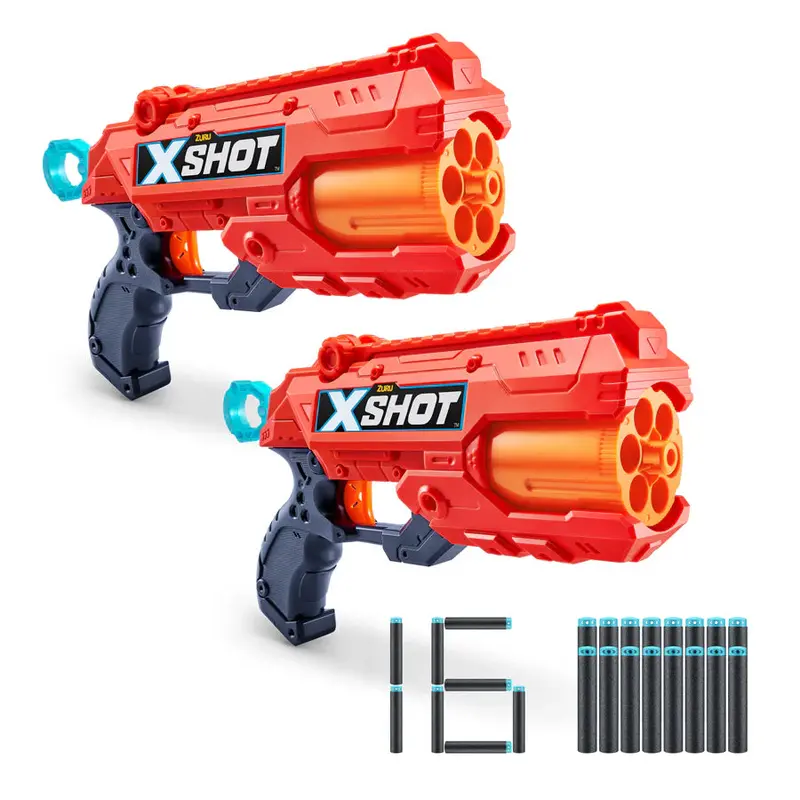 Zuru X-Shot Excel Reflex-6 Dual-Blaster Set – Includes 3 Cans & 16 Darts 1