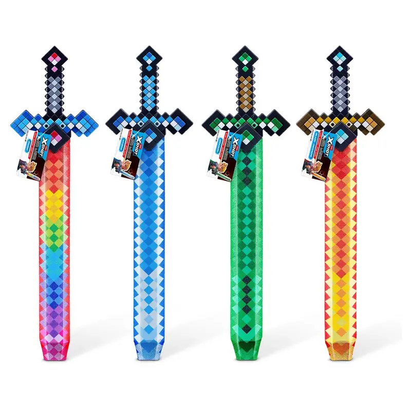 Zuru X-Shot Pixel Sword S1 – Led-Illuminated Foam Battle Set (12-Pack, Hang Tag) 1