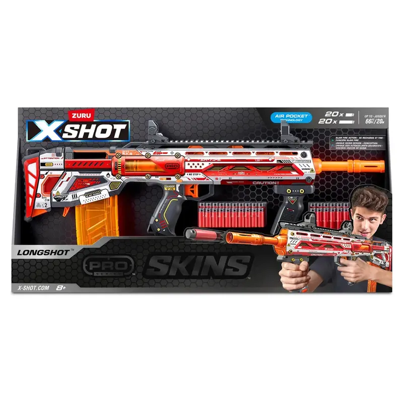 Zuru X-Shot Pro Longshot Series 2 Blaster (4-Piece Set) 1