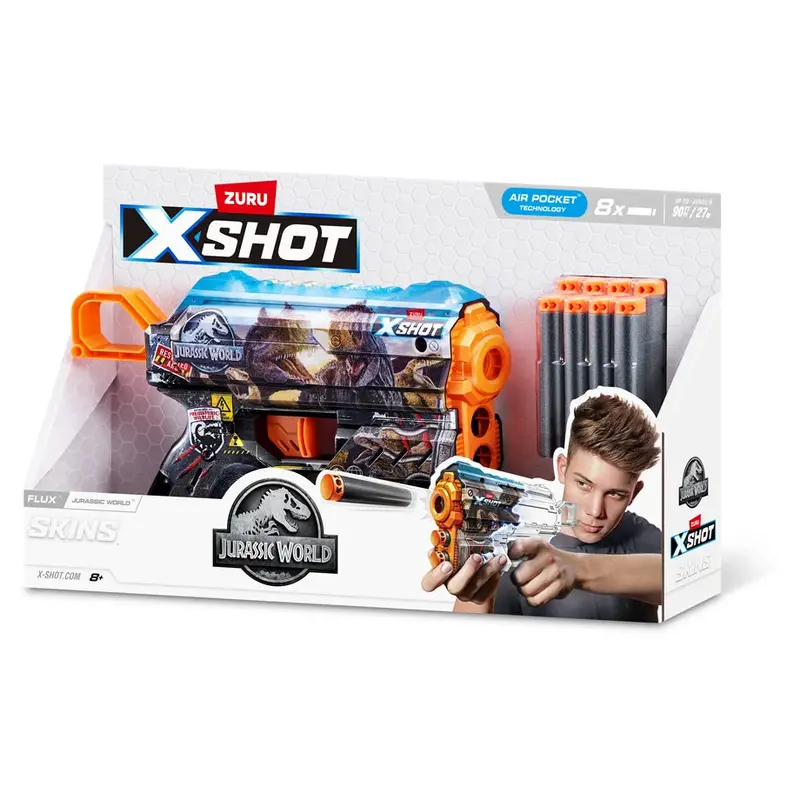 Zuru X-Shot Skins Flux Jurassic-Themed Water Blasters – Series 2 (12-Pack) 1